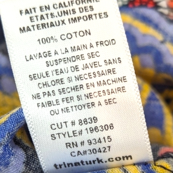 Trina Turk Welton Butterfly Off The Shoulder Dress Womens XS Black Shift Resort - Picture 11 of 12